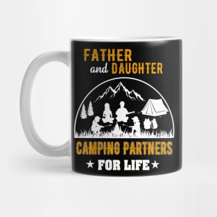 Father and daughter camping partners Mug